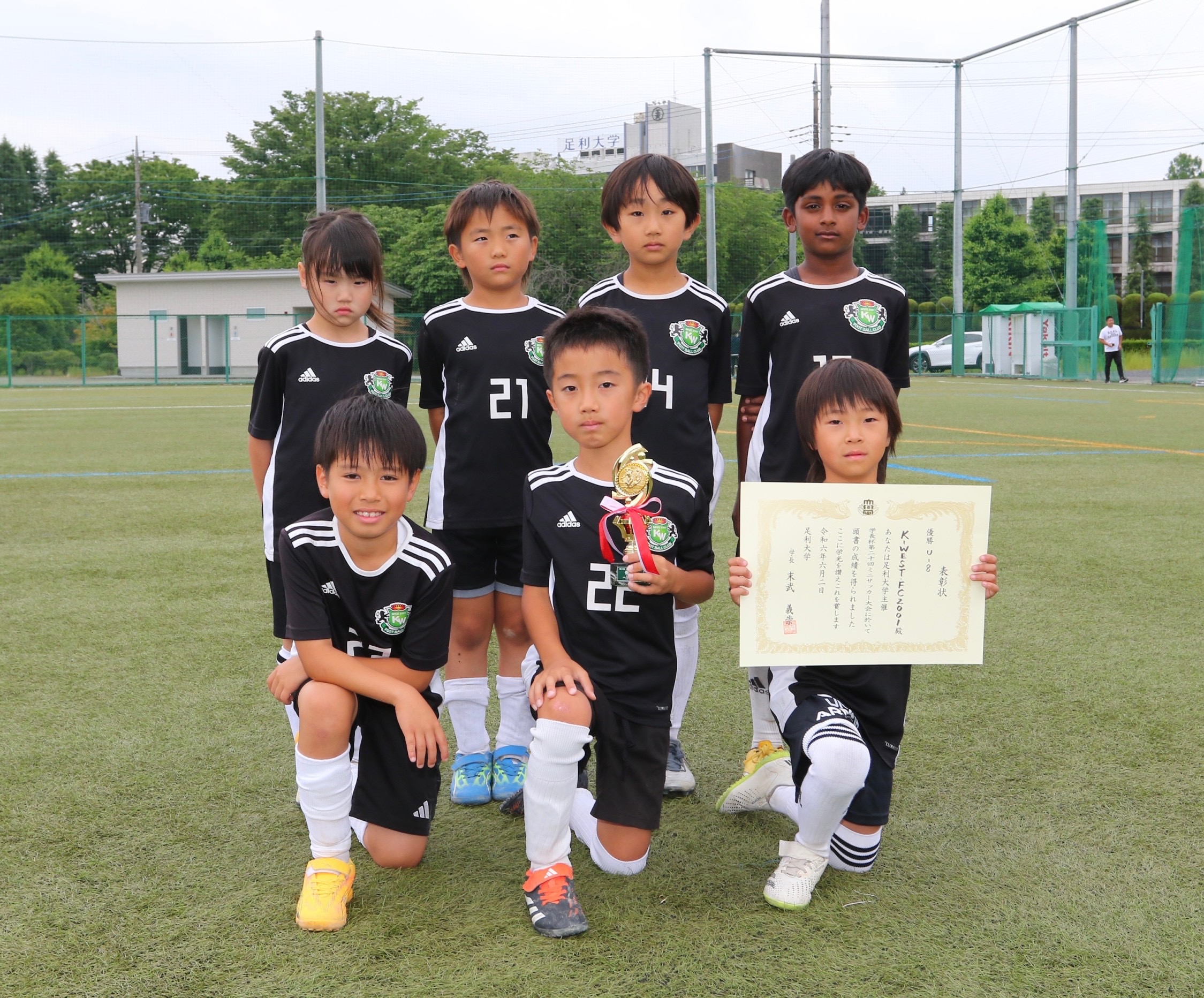第20回足利大学学長杯・幼年部サッカー大会U-8」優勝Aグループ／Kー